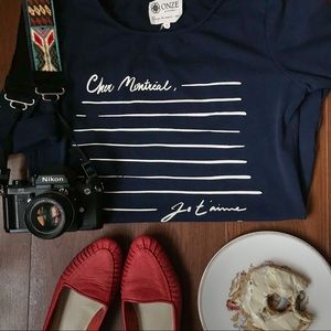 ONZE “Cher Montréal, je t’aime T-Shirt in Navy